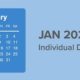 January due dates for taxes shows a calendar for the month of January 2020