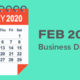 February Business Due Dates is a calendar