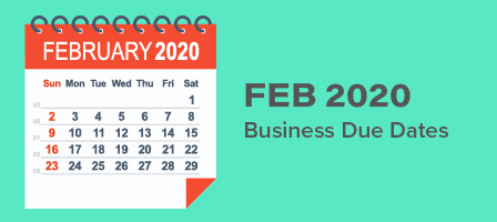 February Business Due Dates is a calendar