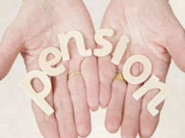 Employer's Pension Startup Credit Substantially Increased as the words Pension are written across a pair of open hands