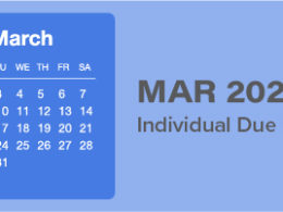 March 2020 Individual Due Dates showing a graphic of a March calendar