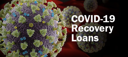 Side-By-Side Comparison Of The Paycheck Protection Program And Economic Injury Disaster LoansA macro shot of a COVID-19 molecule, with COVID-19 Recovery Loans spelled out over it.