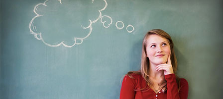 Trying to cheat the IRS? Think again! visual of a woman against a chalkboard visualizing