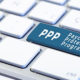 Loan Application Period for The Paycheck Protection Program Extended - A keyboard includes a blue key that stands out labeled PPP