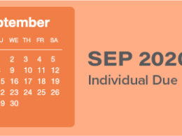 September 2020 Individual Due Dates shows a photo of the month of September