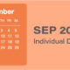 September 2020 Individual Due Dates shows a photo of the month of September