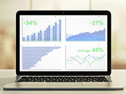 12 Financial Metrics Small Business Owners Should Track - a laptop is open showing positive metrics on spreadsheets with the lines all going up.