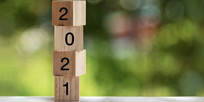 Preparing for 2021: Tax Planning Strategies for Small Business Owners - a stack of numbered blocks spells out 2021