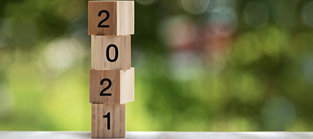 Preparing for 2021: Tax Planning Strategies for Small Business Owners - a stack of numbered blocks spells out 2021